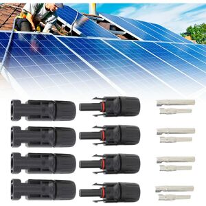 DENUOTOP Solar Connector,mc4 Connector,PV Connector,Photovoltaic Solar Connector,Male/Female Solar Panel Cable Connectors,Waterproof Seal,for Solar pv Panel,4