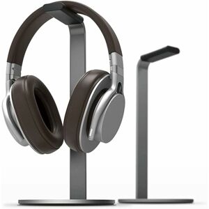 Headphone Stand, Aluminum Alloy Material, Desktop Headphone Stand and Headphone Hook, for Office or Home (Dark Gray) 26.7X13X3cm - Alwaysh