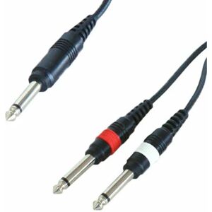 Loops - pro 5m 6.35mm Mono y Splitter Cable *2x Guitar into 1 Amp* Audio Combiner Lead