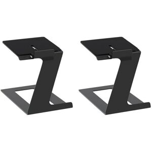 TEHTUY Pair of tabletop speaker stands, for most small speakers with vibration-absorbing pads, black TEHTUY Pair of tabletop speaker stands, for most small speakers with vibration-absorbing pads, black