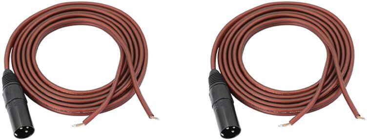 TLILY 2X XLR Speaker Cable to 3 Pin XLR Male Connector Plug Plated or Audio Replacement Open End