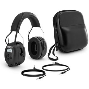 MSW Bluetooth Noise Cancelling Headphones - Microphone - lcd Display - Rechargeable Battery - Black Hearing protection Noise protection headphones