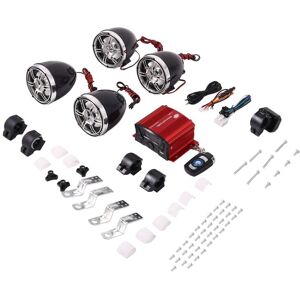 TLILY 3 Inch Motorcycle Waterproof Bluetooth Speakers 4 Channel Amplifier Mp3 Audio Stereo Amp System