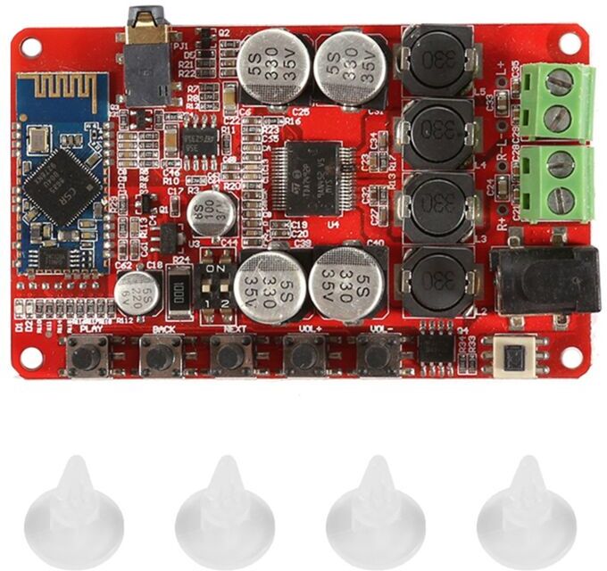 Tlily - TDA7492P Bluetooth Amplifier Board Module Audio Receiver CSR4.0 Digital