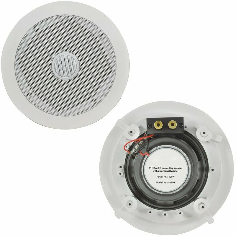 Loops - Pair 120W Directional Tweeter Ceiling Speaker 8' 8Ohm 2 Way Adjustable HiFi