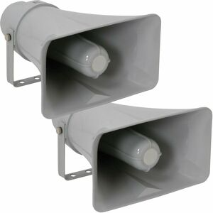 LOOPS 2x Active cctv Horn Speaker 12VDC 25W dvr ip Camera IP66 Outdoor Weatherproof