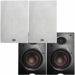 2x Pair Loops 140W 6.5€ Low Profile In-Wall Speaker - 8Ohm - Ultra Slim Recessed