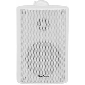 LOOPS 3' 60W White Outdoor Rated Speaker Wall Weatherproof Background 8Ohm & 100V