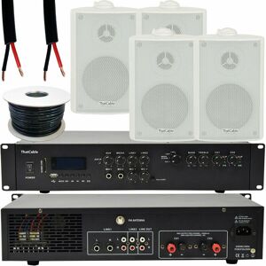 Loops - 400W loud Outdoor Bluetooth System 4x White Speaker Weatherproof Garden Music