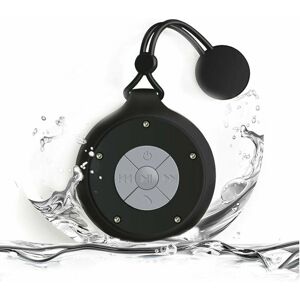 TINOR Bluetooth Shower Speaker Waterproof Wireless Portable Bluetooth Shower Speaker with Suction Cup Shower Speaker for Beach, Pool, Home, Party,Black