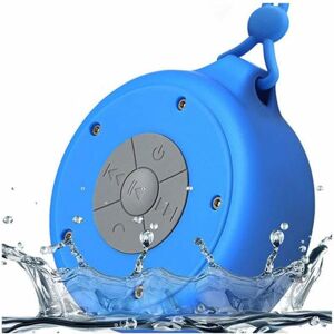 TINOR Bluetooth Shower Speaker Waterproof Wireless Portable Bluetooth Shower Speaker with Suction Cup Shower Speaker for Beach, Pool, Home, Party,Blue