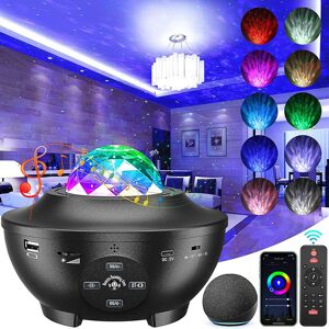 Warmiehomy - Galaxy Projector with Bluetooth Speaker,Black