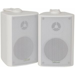 LOOPS Pair 3' 2 Way Compact Stereo HiFi Speakers 60W 8Ohm White Mini Wall Mounted abs