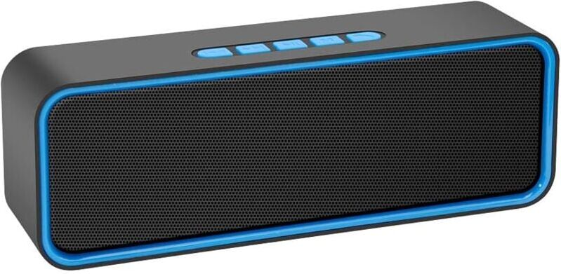 Portable Wireless Speaker, Bluetooth 5.0 Speaker with 3D Stereo HiFi Bass, 1200mAh Battery, 12 Hours Playtime (Blue) - Csparkv