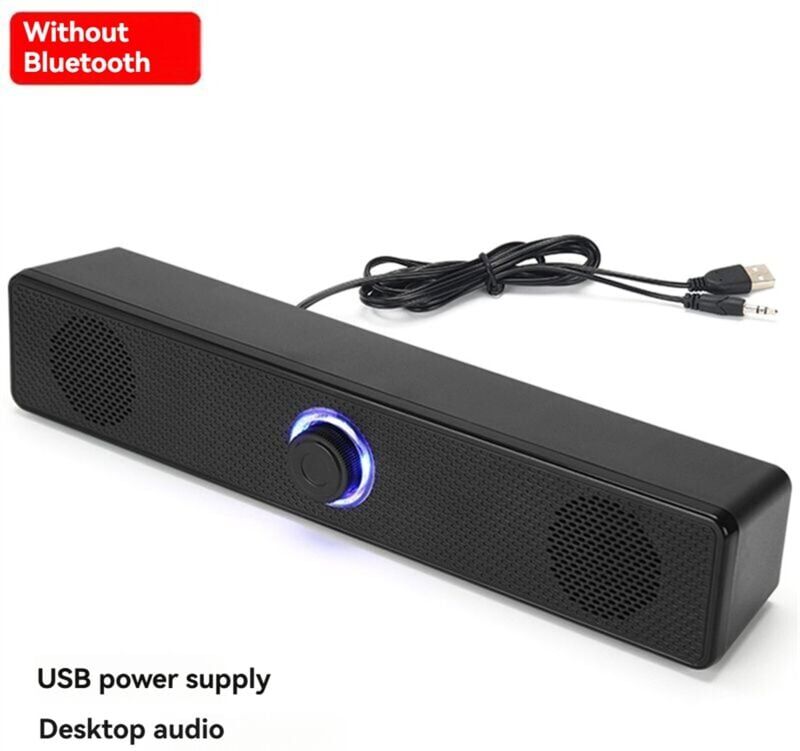 TLILY PC Soundbar Wired Speaker USB Powered for TV Pc Laptop Gaming Home Theater Audio System