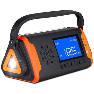 Orchidée - Olyda 2000mAh Emergency Weather Crank Radio - Solar Powered, Phone Charger, sos Alarm, led Flashlight