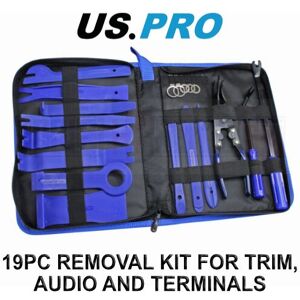 Tools 19pc Trim & Panel Removal, Audio, Terminals, Radio Removal Set 5458 - Us Pro