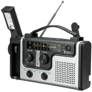 TLILY Outdoor Multifunctional Solar Radio Portable fm / am Built-in Speaker Support led Emergency Flashlight Table Lamp