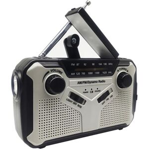 Tlily - Solar Radio, am/fm Portable Crank Radio Dynamo Emergency with 2500 MAh Rechargeable Battery, sos Alarm for Camp