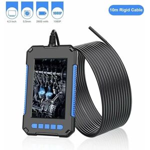 Denuotop - P40 IP67 Handheld Portable Industrial Borescope Inspection Camera Built-in 5.5mm Waterproof Lens 6pcs Adjustable LEDs with 4.3 inch 1080P