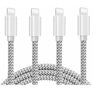 LUNE 4Pack Phone Charger 10FT Nylon Braided USB Charging & Sync Cable Compatible with Phone 11 Pro Max 11 Pro 11 XS MAX XR X 8 8 Plus 7 7 Plus 6s 6s Plus