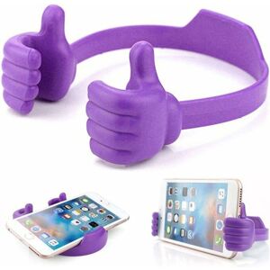 HÉLOISE Thumbs Up Desktop Phone Holder, Universal Flexible Desk Phone Holder, Cell Phone Table Phone Holder for iPhone iPad Samsung and Huawei Plus (Purple)