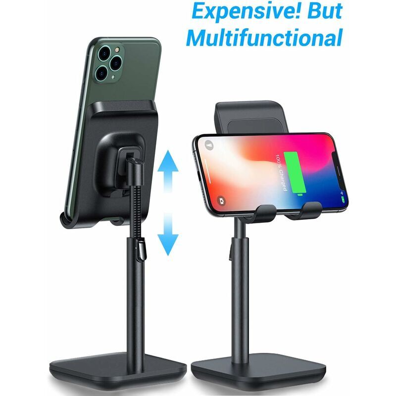 Langray - Phone [Angle&Height Adjustable] Cell Phone Wireless Charging Stand, 10/7.5W for iPhone 11/Pro/Max/X/XR/XS Max, Galaxy Samsung S10/S9/S8