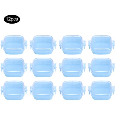 STUNACY 12pcs Food Grade Plastic Candy Box Cookie Snack Storage Case With Lidblue STUNACY 12pcs Food Grade Plastic Candy Box Cookie Snack Storage Case With Lidblue