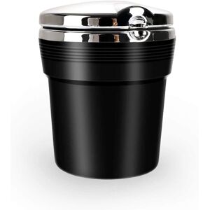 Alwaysh - 2PCS Car Ashtray led Stainless Steel Ashtray with Lid Cigar Ashtray for Car, Home, Office 7.5x6x9 cm