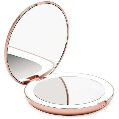 OEM 9cm Lighted Pocket Makeup Mirror – 1x/10x Magnification With Natural Led Lighting, Compact And Portable Design OEM 9cm Lighted Pocket Makeup Mirror – 1x/10x Magnification With Natural Led Lighting, Compact And Portable Design