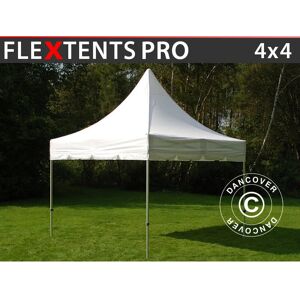 Dancover - Pop Up Gazebo FleXtents Pop up canopy Folding tent pro Peak Pagoda 4x4 m White - White