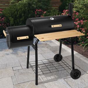 Full Drum Smoker Charcoal bbq with Offset Smoker - Portable Full Drum - Billyoh