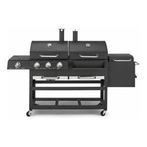 Tower - Ignite T978507 Multi xl Grill bbq with Gas/Charcoal/Smoker/Side Burner, Black