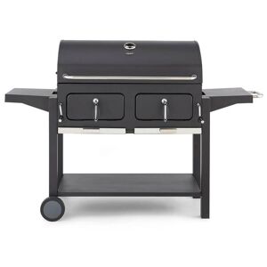 Ignite T978510 Duo xl bbq Grill with Adjustable Charcoal Grill and Temperature Gauge, Black - Tower