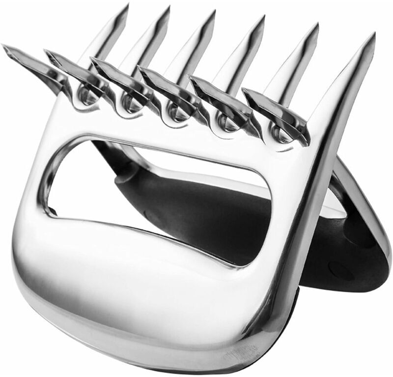 Barbecue bear claws, rust-proof stainless steel barbecue tableware, meat cutting bear paw, very suitable for pulling pork Hiasdfls