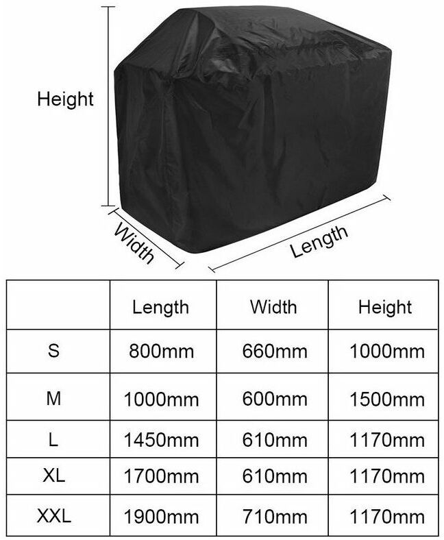 HOOPZI Barbecue Cover, Heavy Duty Oxford Cloth Waterproof & Dust-proof & Anti-UV Outdoor BBQ Grill Cover, XL（17061117）