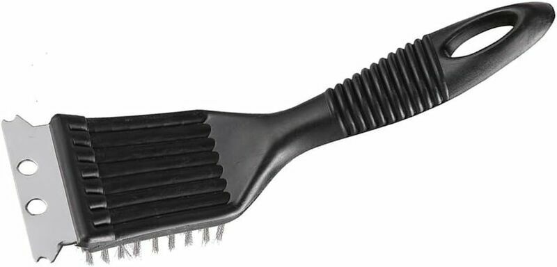 HOOPZI Barbecue Grill Oven Grill Kitchen Wire Cleaning Brush Barbecue Bristle Cleaning Brush with Metal Scraper Grill Brush with Scraper Cleaning Tools