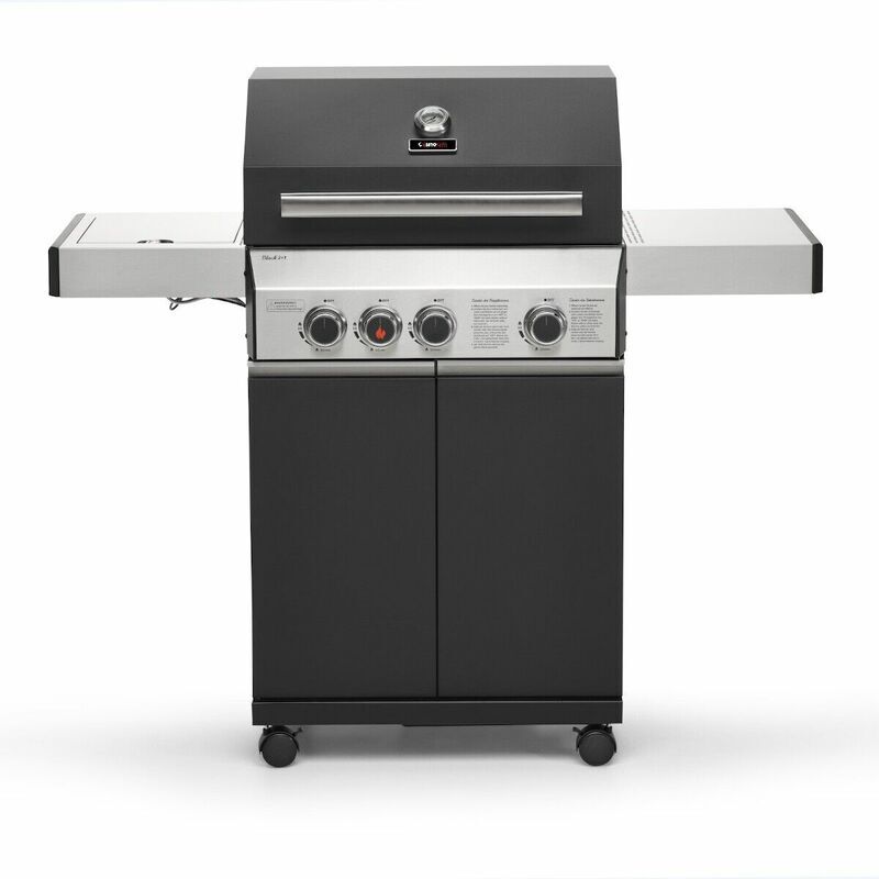 COSMOGRILL ™ CosmoGrill 3+1 Platinum Black Gas Barbecue incl. Side Burner