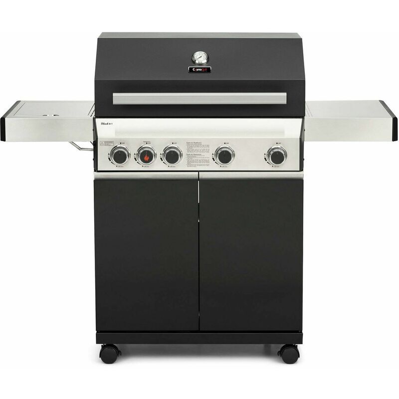 COSMOGRILL ™ CosmoGrill 4+1 Platinum Black Gas Barbecue incl. Side Burner