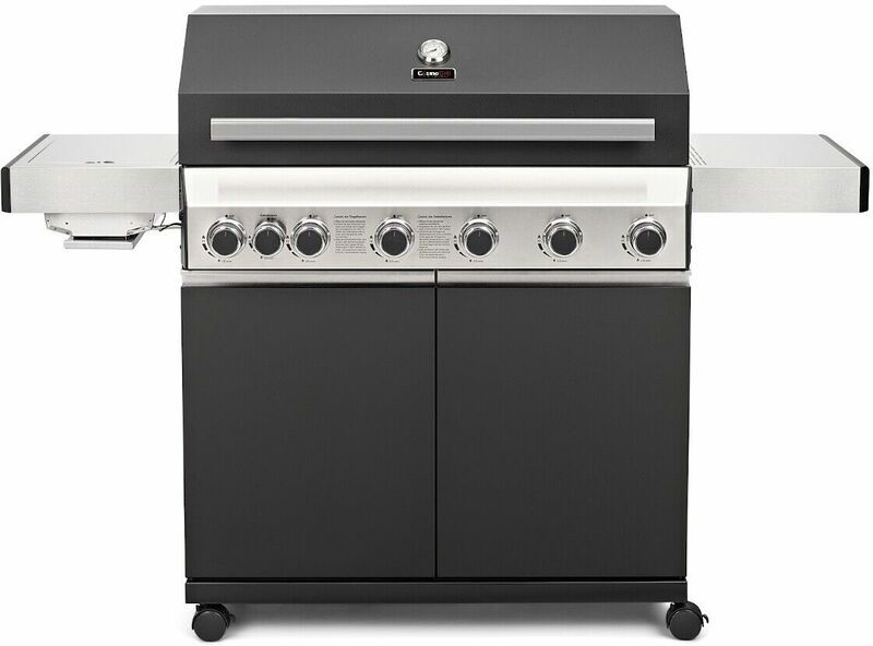 COSMOGRILL ™ CosmoGrill 6+1 Platinum Black Gas Barbecue incl. Side Burner