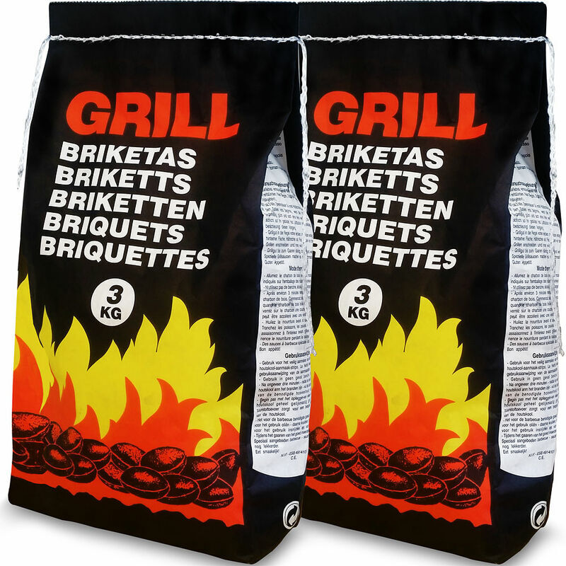 Deuba BBQ Charcoal Briquettes Barbecue Grill Long Lasting 6 / 9 / 18 / 21 KG Fuel Restaurant Natural Sustainable Smoker Quick Lighting 6 kg