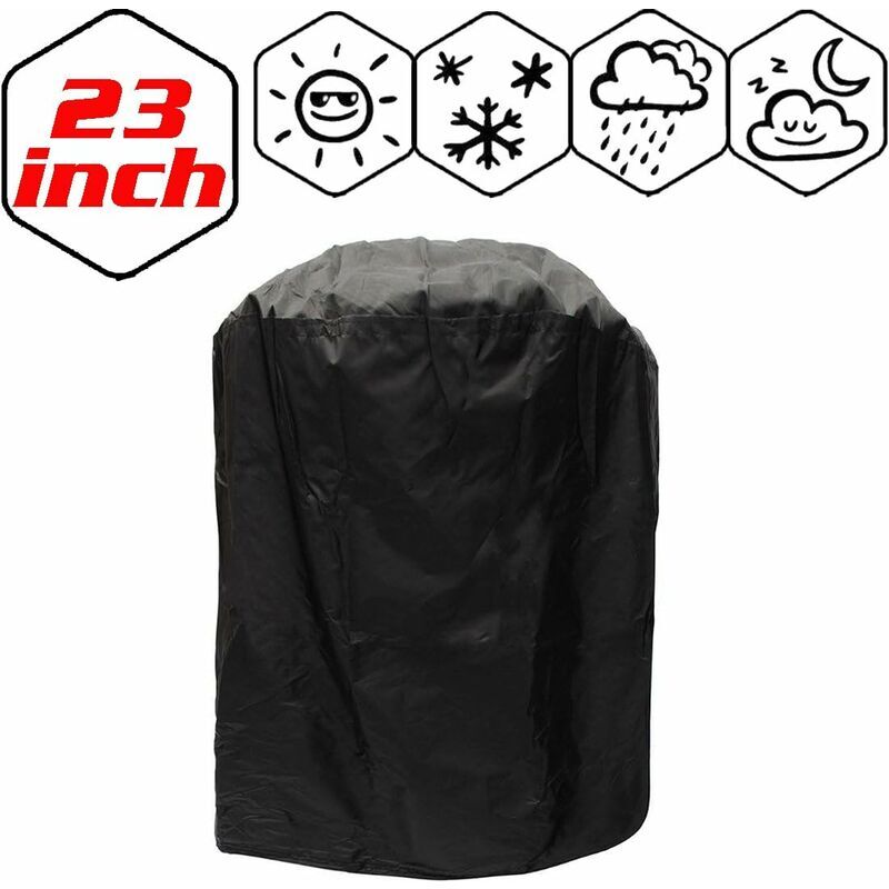LANGRAY Garden bbq Cover Barbecue Protector Outdoor Burner Grill Dust Rain Cover Heavy Duty, Waterproof, uv Repellent, Double Stitching, Elastic Hem Cord,