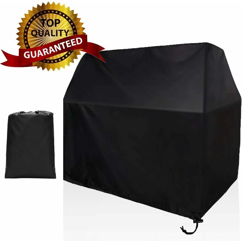 LANGRAY Garden bbq Cover Barbecue Protector Outdoor Burner Grill Dust Rain Cover Heavy Duty, Waterproof, uv Repellent, Double Stitching, Elastic Hem Cord,