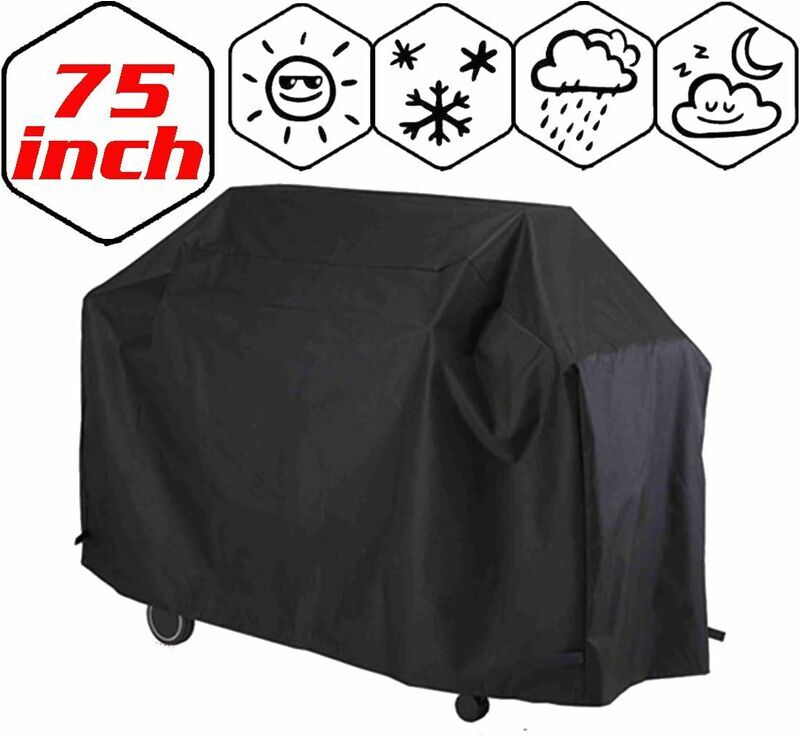 Langray - Garden bbq Cover Barbecue Protector Outdoor Burner Grill Dust Rain Cover Heavy Duty, Waterproof, uv Repellent, Double Stitching, Elastic