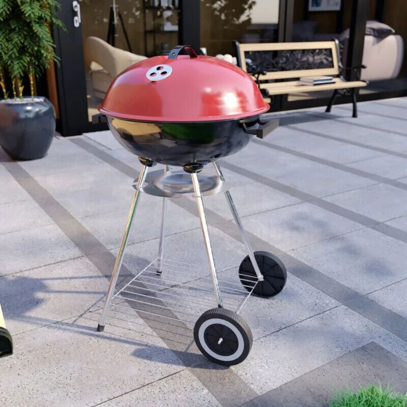 HOME DISCOUNT Kettle bbq Charcoal Barbecue Garden Outdoor Freestanding Portable Grill Picnic