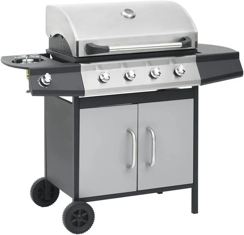 BERKFIELD HOME Mayfair Gas Barbecue Grill 4+1 Cooking Zone Steel & Stainless Steel