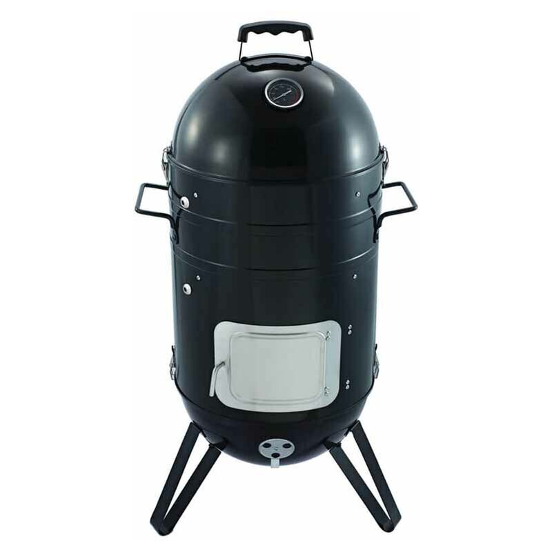 Vertical Barbecues Smoker Grill - Stainless Steel - L39 x W39 x H90 cm - Black