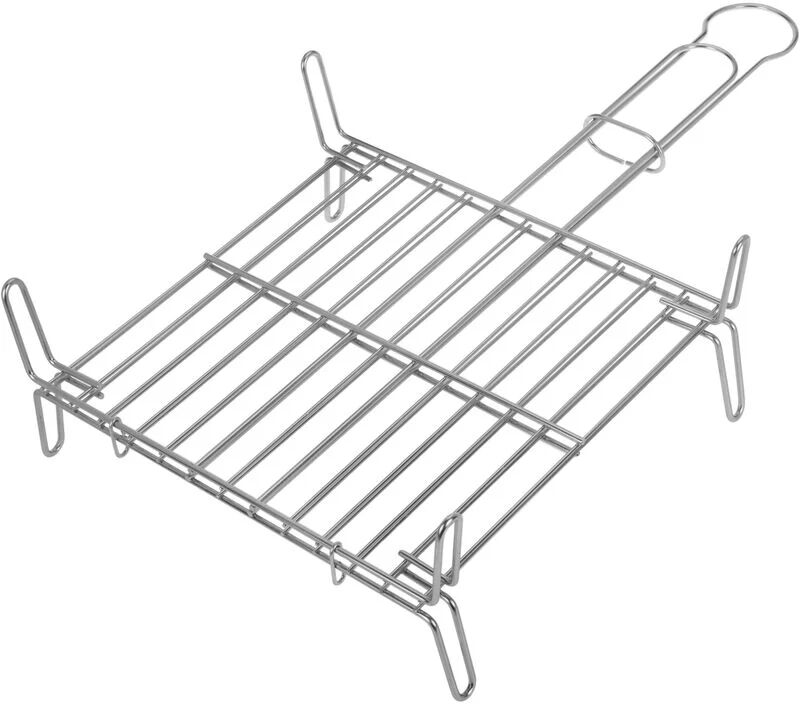 Double galvanized iron barbecue grill with handle 30x30 cm - Primematik