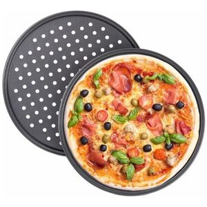 LUNE 2 x Non-stick pizza plate, Pizza & Flambéed tart, Carbon steel, ∅ 32 cm