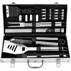 20PCS Barbecue Kit - Stainless Steel bbq Grill Utensils in Aluminum Case - Barbecue Tool Set Denuotop